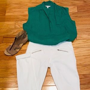 Cabi Printed Business Blouse #124